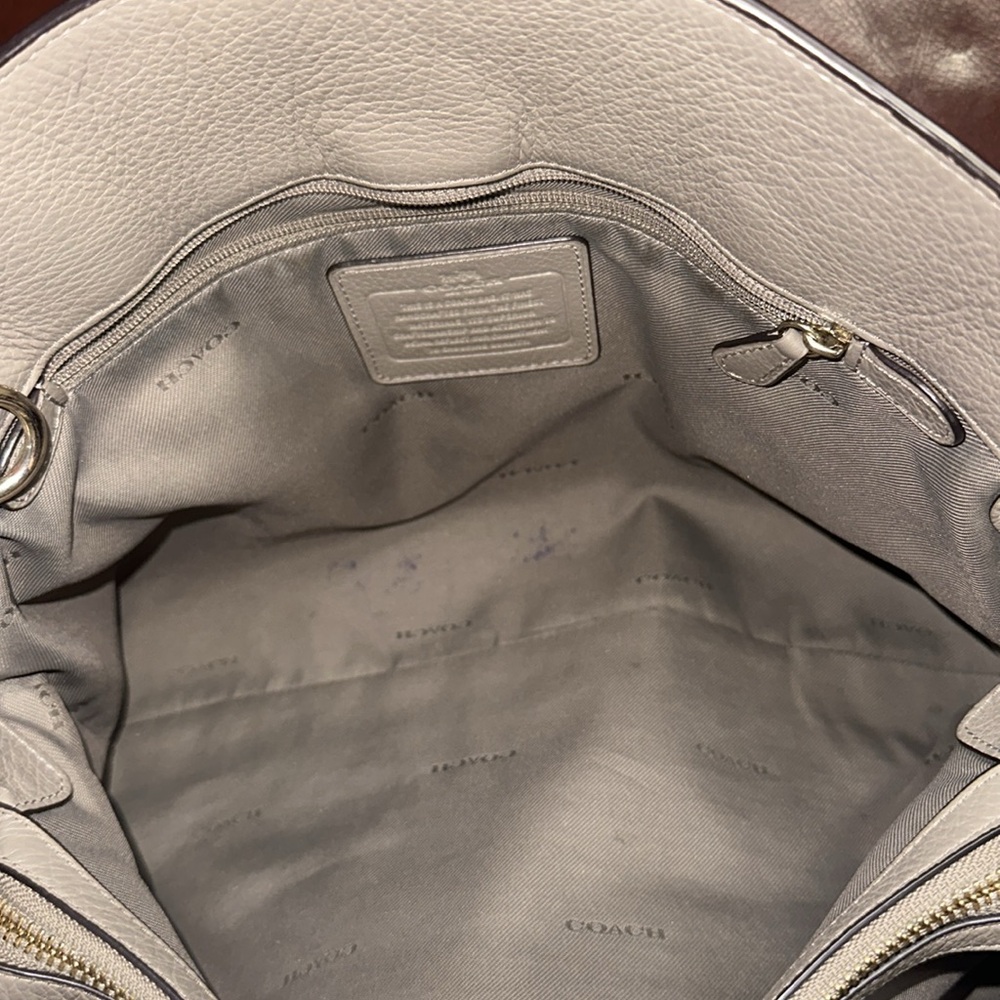 🔥🔥🔥Coach Mercer 30 Gray Leather Satchel Handbag - Picture 12 of 14